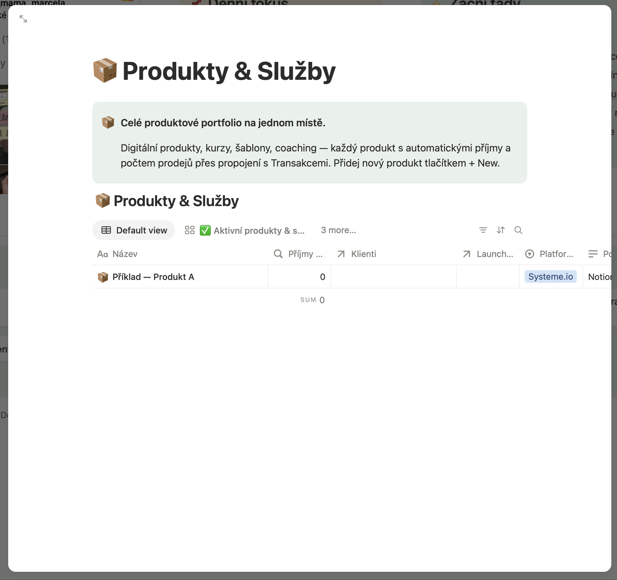 Produkty & Služby — přehled portfolia